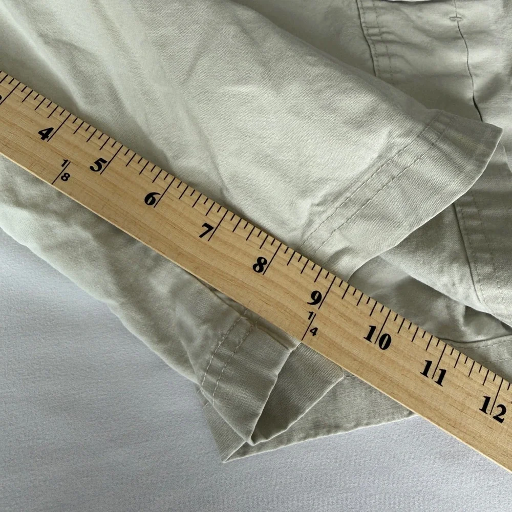 LL Bean Comfort Waist Cargo Shorts Mens 42 Khaki Tan Cotton Twill 2B2476 9